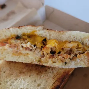 Crab Cake Grilled Cheese sandwich 2.17.24 - closeup