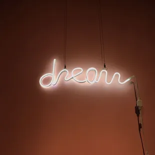 Neon Art on super Instagramable pink wall.