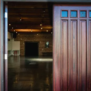 View through the doors.