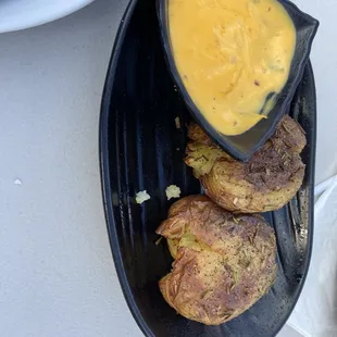 Crispy potatoes with rosemary.  We already scarfed down 2 before I took the pic!