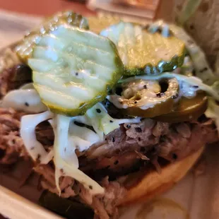 Pulled pork sandwich