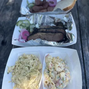 Macaroni &amp; cheese &amp; Puerto Rican Potato Salad