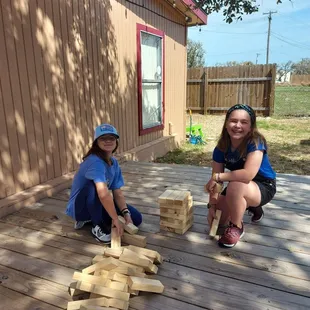 Ava and Arwen getting Jenga with it.