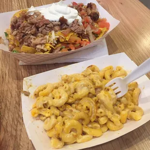 Nachos and Mac and Cheese