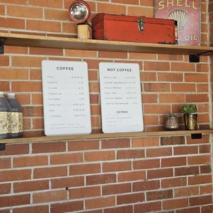 Cooffee/not coffee beverages