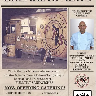 Breaking News!  Catering now available!!!  Order today for your special event!