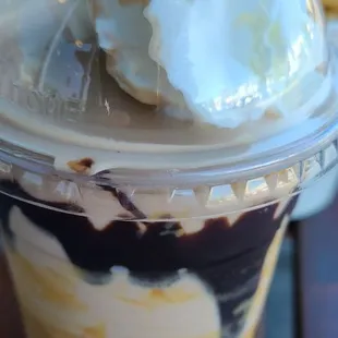 Peanut butter chocolate milkshake