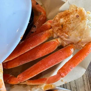 Steamed crab legs