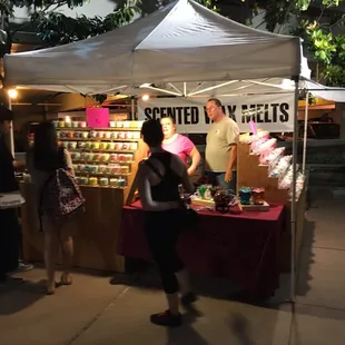 Not only food, but other stuff can be found on this Farmers Market, like custom made candles...