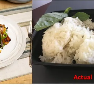 Chicken &amp; Pineapple Rice, Pictured vs. Actual