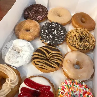 a variety of donuts