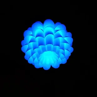 a blue light in the dark