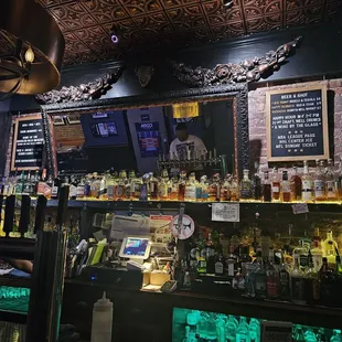 Bar with a lovely whiskey selection