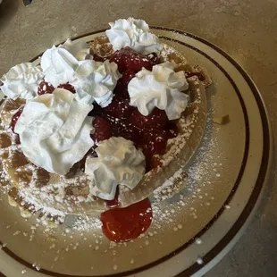 Strawberry waffle