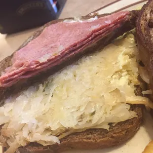 Great looking Ruben aye? With a side of thousand island salad dressing.
