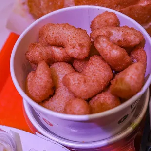 a bowl of fried fish