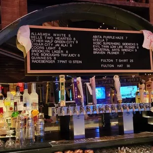 a bar with a lot of liquors