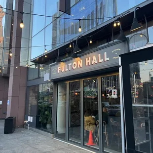 the entrance to fulton hall