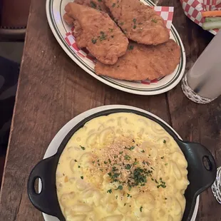 Cast Iron Three Cheese Mac &amp; Cheese with Chicken Tenders