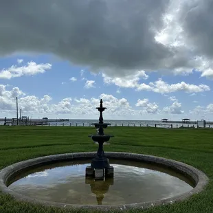 View of Aransas Bay from the front yard of the Fulton Mansion