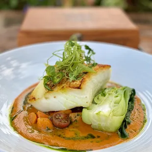 Our new weekly special, Pan Seared Halibut!