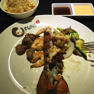 Shrimp, Lobster and Filet Mignon Combo