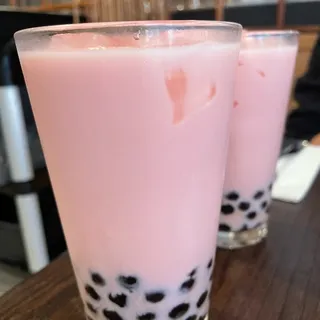 Strawberry Milk with Boba