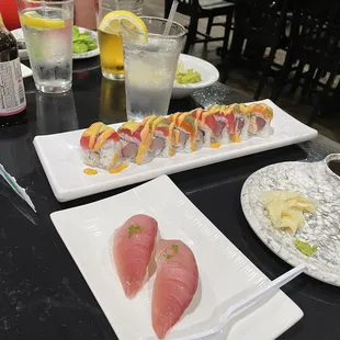 Titanic Roll and hamachi pieces