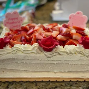 Decorated strawberry shortcake