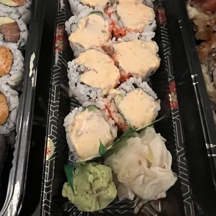 a variety of sushi