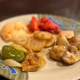 a plate of food on a table