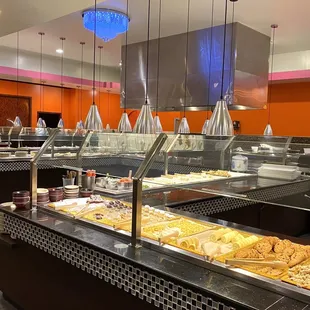 a variety of food items on display