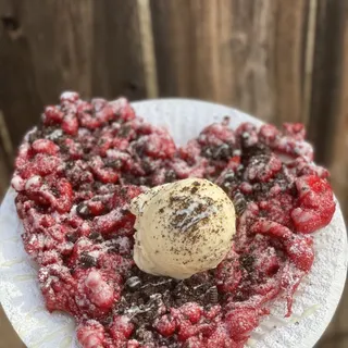 Infamous Red-Velvet Heart Shaped Funnel-Cake