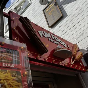 a hot dog and french fries