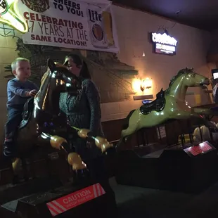 Fun horse rides for the kiddies.