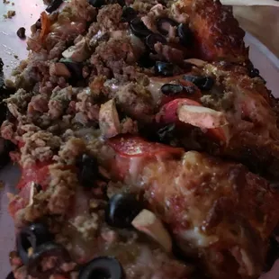 Combo pizza is always loaded with toppings!