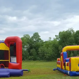 Inflatables were a hit! Slide Combo &amp; Obstacle Course.