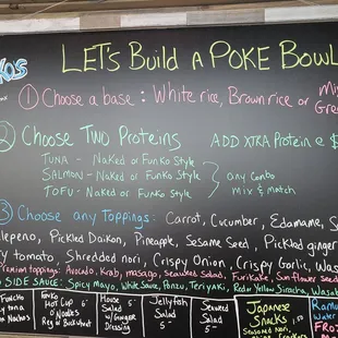 Build your own poke bowl