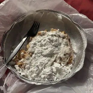 Powdered sugar funnel cake,large
