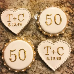50th wedding anniversary cookies