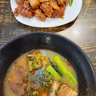 Pickled Cabbage Pork Belly Noodle in Soup