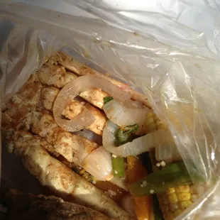 Steam crab with garlic, scallion, thyme, onions and butter