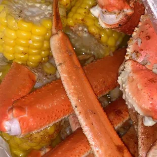 3 Crab Legs Clusters, Corn &amp; Shrimp $30