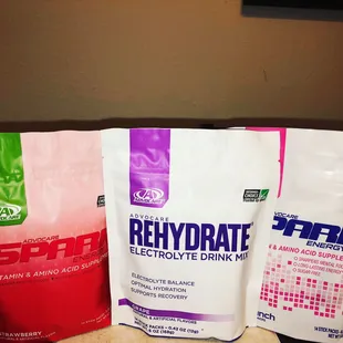 New product alert strawberry spark and grape rehydrate.