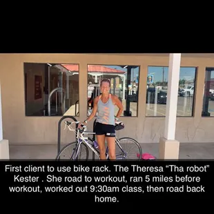 She is the gym robot.