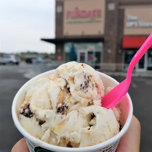 Fat Elvis (banana ice cream with peanut butter)