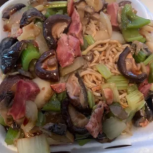 Black Mushroom Pork Chop Suey Chowmein