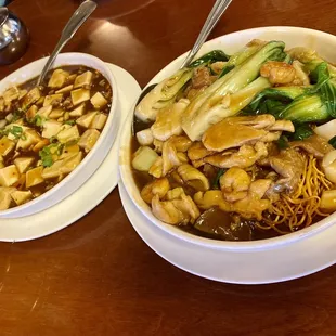 A po tofu &amp; King pan fried noodles