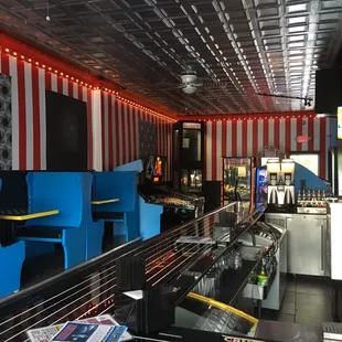 the interior of a funhouse