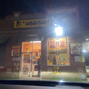 Front of the restaurant in the evening time